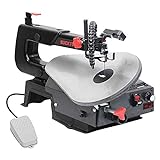 BUCKTOOL 16-inch Variable Speed Scroll Saw Band saw for woodworking with Pedal Switch Cast Iron Work Table