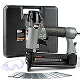 Pneumatic Brad Nailer, NEU MASTER 2 in 1 Nail Gun Staple Gun Fires 18 Gauge 2 Inch Brad Nails and Crown 1-5/8 inch Staples with Carrying Case and Safety Glasses