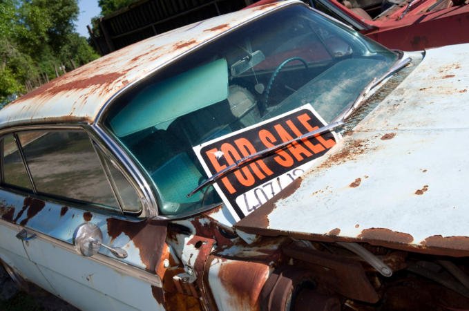 old rusty car for sale