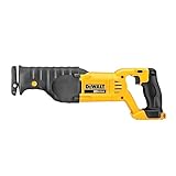 DEWALT 20V MAX Reciprocating Saw, 3,000 Strokes Per Minute, Variable Speed Trigger, Bare Tool Only (DCS380B), Black/Clear
