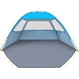 Gorich Beach Tent, UV Sun Shelter Lightweight Beach Sun Shade Canopy Cabana Beach Tents Fit 3-4 Person