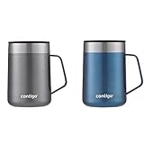 Contigo Stainless Steel Vacuum-Insulated Mug with Handle and Splash-Proof Lid, 2 Count (Pack of 1), Sake & Blue Corn