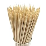 HOPELF 6' Natural Bamboo Skewers for BBQ，Appetiser，Fruit，Cocktail，Kabob，Chocolate Fountain，Grilling，Barbecue，Kitchen，Crafting and Party. Φ=4mm, More Size Choices 8'/10'/12'/14'/16'/30'(100 PCS)