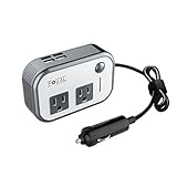 FOVAL 200W Car Power Inverter DC 12V to 110V AC Converter with 4 USB Ports Charger