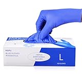 PEIPU Nitrile Gloves Disposable Gloves (Large, 100-Count), 4Mil, Powder Free, Cleaning Service Gloves, Latex Free