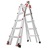 Little Giant Ladders, Velocity with Wheels, M22, 22 Ft, Multi-Position Ladder, Aluminum, Type 1A, 300 lbs Weight Rating, (15422-001)
