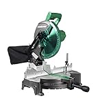 Metabo HPT 10-Inch Compound Miter Saw | 0-52 Degrees Miter Cutting Range (Left/Right) | 0-45 Degrees Bevel Cutting Range (Left) | C10FCGS
