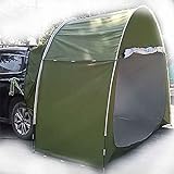 9.8ft Car Awning Sun Shelter Camping SUV Rear Tent,Portable Waterproof Roof Top Tent Car Canopy for SUV Minivan Hatchback Camping Outdoor Travel,3-4 Person (Green-02)