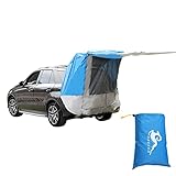 SUV Tent Car Awning, UPF 50++ with Portable Waterproof Storage Bag, Tear-Resistant, Large Space, Good Vision, Smooth Ventilation, Suitable for Outdoor Beach Camping Auto Canopy Shade