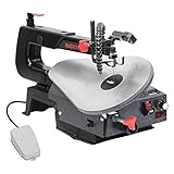 BUCKTOOL 16-inch Variable Speed Scroll Saw Band saw for woodworking with Pedal Switch Cast Iron Work Table