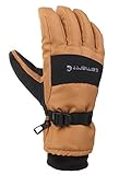 Carhartt Men's WP Waterproof Insulated Glove, Brown/Black, Large