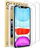 Mkeke Compatible with iPhone XR Screen Protector, iPhone 11 Screen Protector, Tempered Glass Film for Apple iPhone XR and iPhone 11, 3-Pack Clear